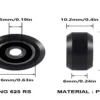 POM V wheel delrin with 625zz/625rs/MR 105zz bearing - Image 2