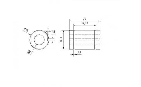 LM8UU linear bearing 8mm high quality bearing linear motion bearing for 3D printer - Image 3