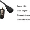 Power cord 6amps 1.5m 3pin power cable for 3d printer - Image 2