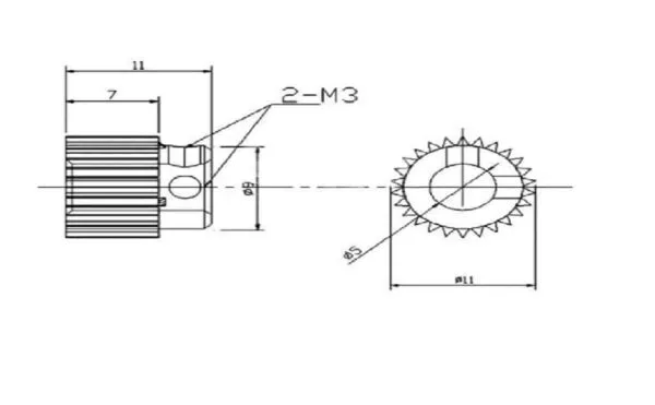 Extruder gear MK8 26/40 extruder gear brass precise teeth high quality for 3d printer - Image 3