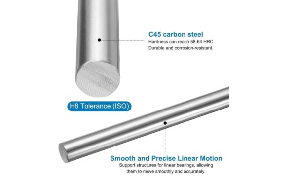 8mm Smooth Rods for 3D Printers & CNC Machines – Durable & Reliable Linear Motion - Image 4