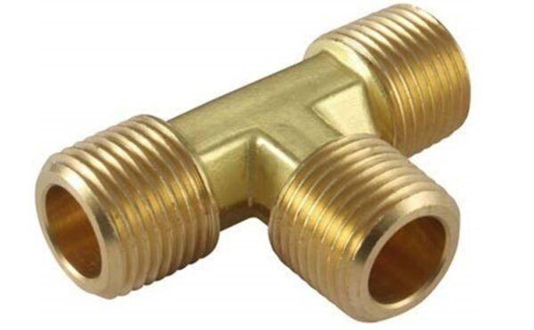 Brass male tee fitting BSP compression pipe fittings for plumbing oil gas and steam applications - Image 3