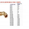 ND489 brass fittings elbow male 2