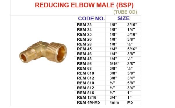 ND492 brass fittings elbow male 2