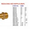 ND526 brass fittings reducing Hex nipple 2