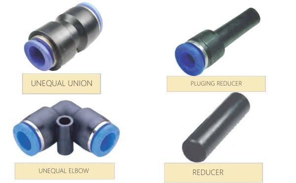 Pneumatic elbow fittings
