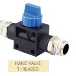 Professional Pneumatic Tools PUSH IN FITTING HAND VALVE THREADED