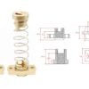 Anti backlash nut spring loaded circle/rectangle nut leadscrew for CNC 8mm threaded rod lead screw for 3D printer - Image 2