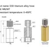 E3D V6 heatbreak Bimetal Titanium alloy brass heatbreak for 3D printer hotend throat for Prusa i3 MK3 thread smooth - Image 2
