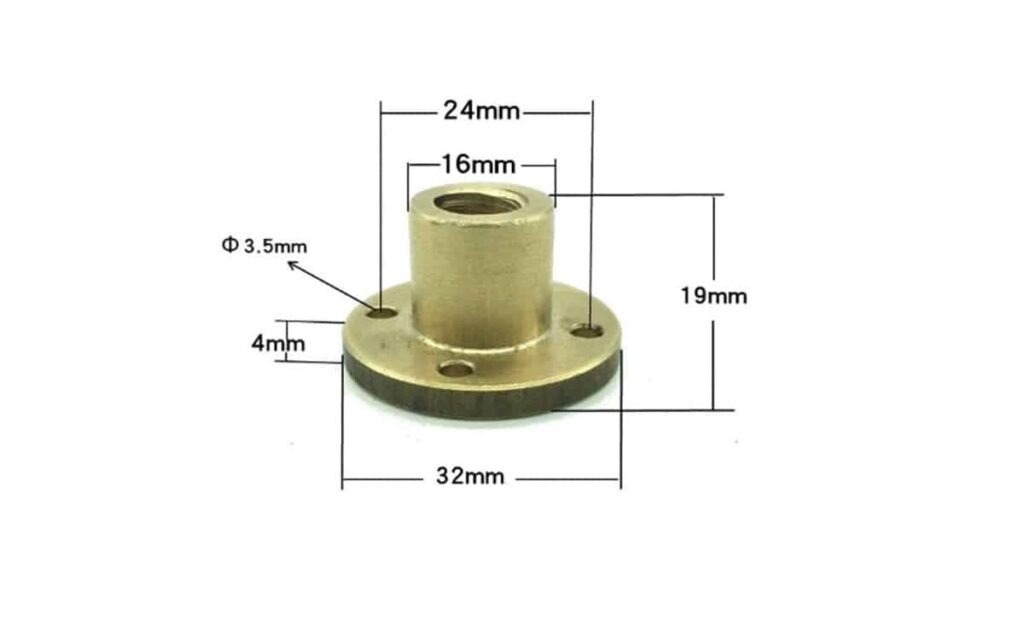 4 start lead screw T10 10mm thread 2mm pitch 4mm lead
