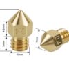Mk8 cht nozzle mk8 brass nozzle of 1.75mm filament for 3d printer - Image 2