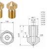 E3D V6 high precision nozzle M6 e3d high precision brass nozzles for 1.75mm filament for 3d printer - Image 2