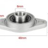 KFL08 bearing 8mm inner diameter zinc alloy pillow block high quality flange bearing - Image 3