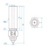 Creality Ender 3 Nozzles Hardened steel  KE/ K1/ K1 Max for 3D Printer - Image 2