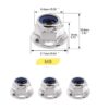 Flange Nylon Lock Nuts 304 Stainless Steel Hex Locknuts Full Thread for Industrial Construction Fasteners - Image 3