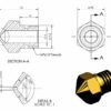 MK10 Nozzle Size 0.4mm Brass Nozzle mk10 extruder nozzle for 3D Printer Extruder - Image 2