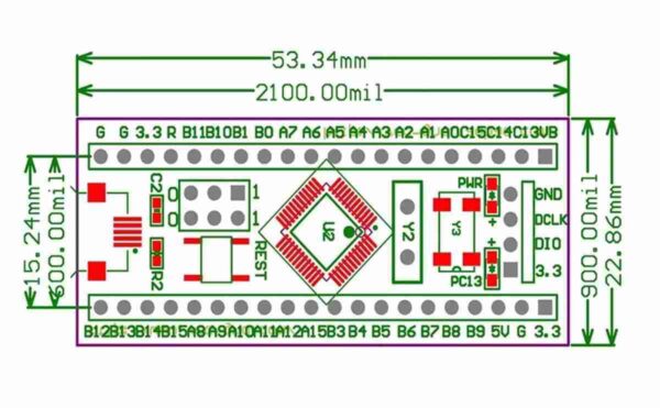 STM32F103C8T6 ARM STM32 Minimum System Board Microcomputer STM32 ARM - Image 4