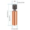 Bimetal Heatbreak for Neptune 4 Hotend 1.75mm Throat Alloy Copper Plate Tube for Neptune 4 3D Printer - Image 3