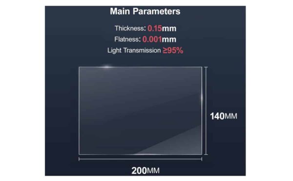 FEP Film 140x200mm High Transmittance Strength Thickness 0.15mm for UV DLP 3D Printers LCD SLA Resin - Image 2