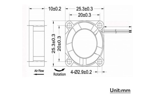 2510 12V Cooling fan Axial fan for ender 3 V3 SE/KE - Image 3