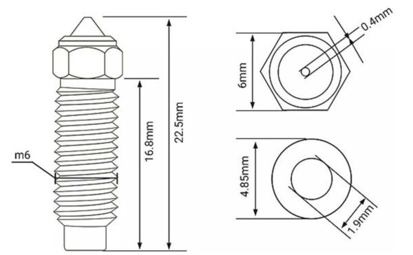 Elegoo Neptune 4 Plus and Max Nozzles Size 0.4mm 0.6mm 0.8mm For 3D printer machine - Image 3