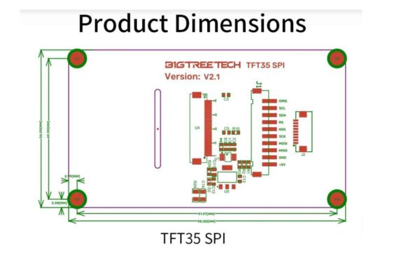 TFT35 SPI V2.1 Bigtreetech Touch Screen CB1 for 3D Printer - Image 4