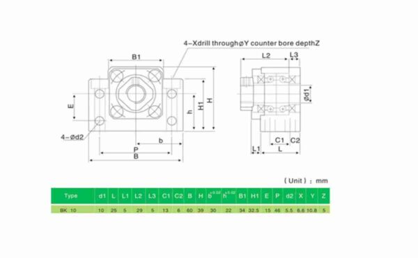 BK10 Ball screw