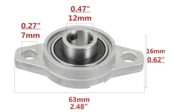 KFL001 flange bearing 12mm bearing inner diameter zinc alloy pillow block flange bearing - Image 3