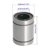LM16UU Linear Bearing Linear Motion Slider 16mm Linear Bushing Bearing for CNC & 3D Printers - Image 2