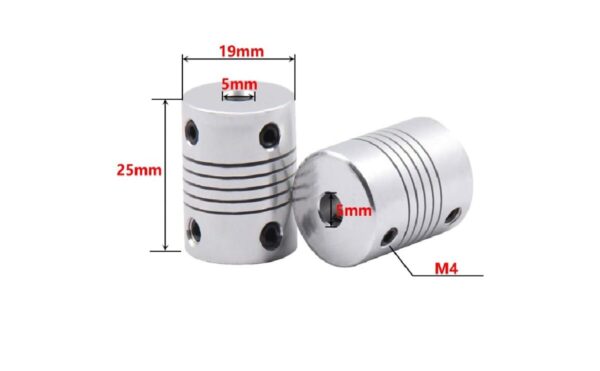 Flexible Coupling 5x5mm Aluminum Shaft Coupler for 3D Printer CNC Stepper Motor - Image 4